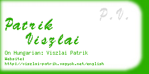 patrik viszlai business card